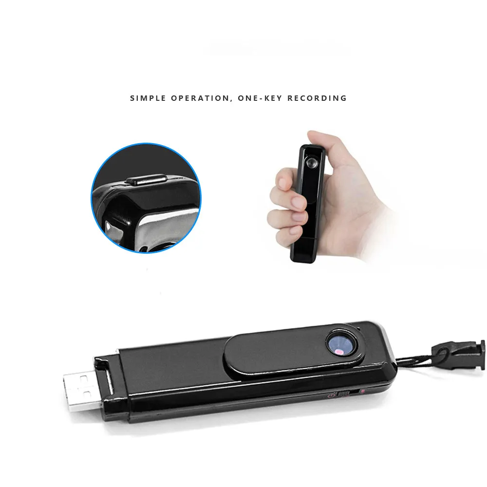 008 1080P Mini Camera Cam Video Smart Voice Recording Audio Recorder Pen USB U Disk Collar Clip