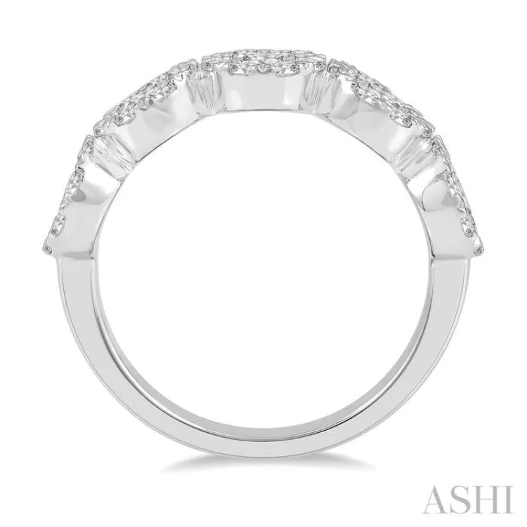 1 ctw 5-Stone Lovebright Round Cut Diamond Ring in 14K White Gold