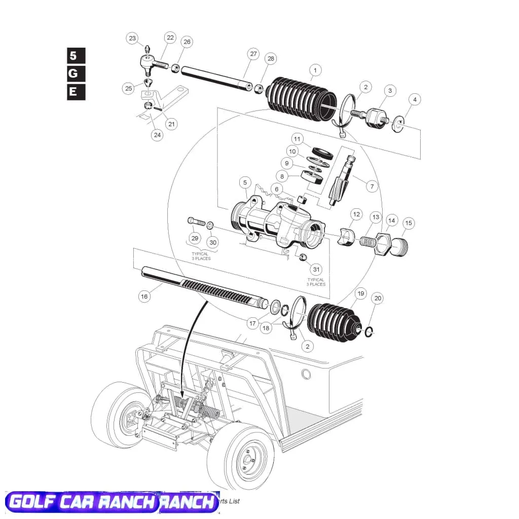 1013035 CLUB CAR BELLOWS, LONG