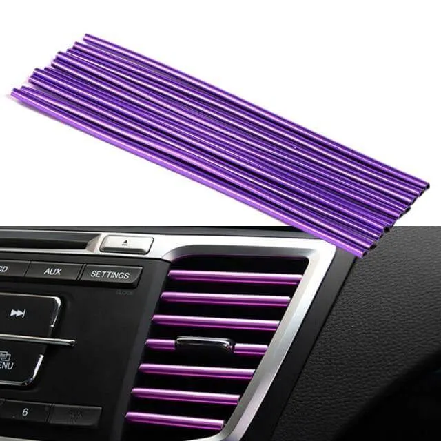 10PCS DIY Car Air Outlet Decorative Strip