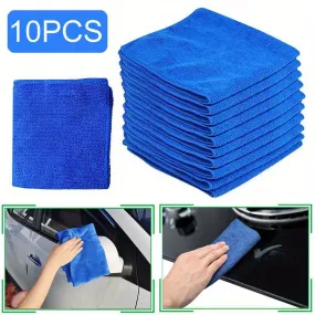 10pcs Microfiber Towel Set Perfect for Car  Household Cleaning