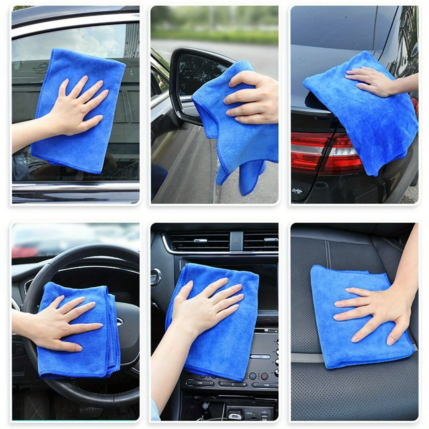 10pcs Microfiber Towel Set Perfect for Car  Household Cleaning