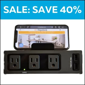 3 Outlet 2 USB Desktop Power Bar