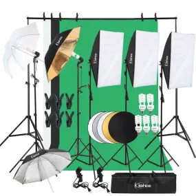 30pcs Photo Studio Photography Lighting Kit Umbrella Softbox Backdrop Stand Set