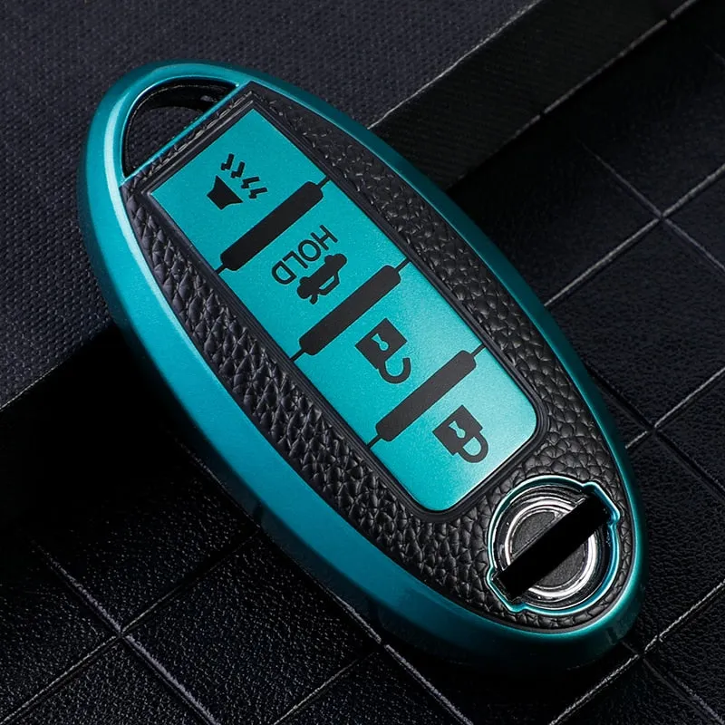 4buttons Car Key Case Cover for Nissan Leaf Micra Qashqai J11 J10 X Trail T32 Versa Note Patrol Key Fob Cover Accessories