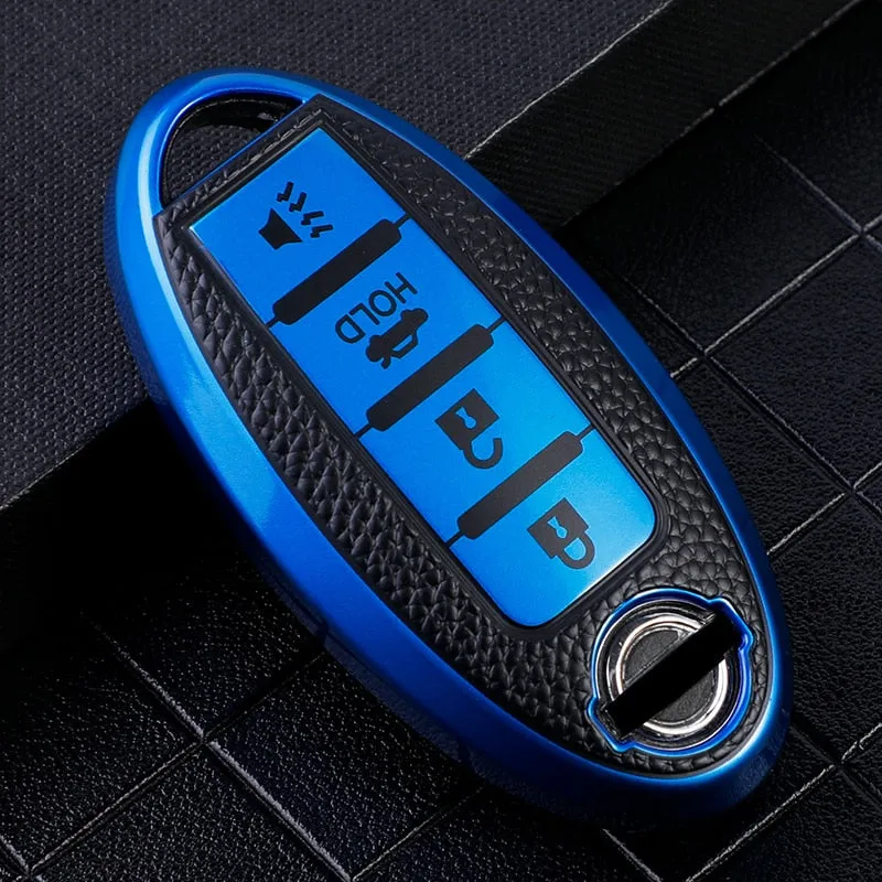 4buttons Car Key Case Cover for Nissan Leaf Micra Qashqai J11 J10 X Trail T32 Versa Note Patrol Key Fob Cover Accessories