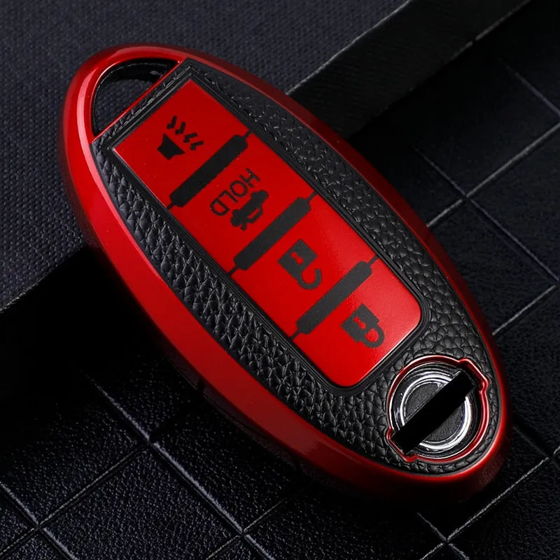 4buttons Car Key Case Cover for Nissan Leaf Micra Qashqai J11 J10 X Trail T32 Versa Note Patrol Key Fob Cover Accessories