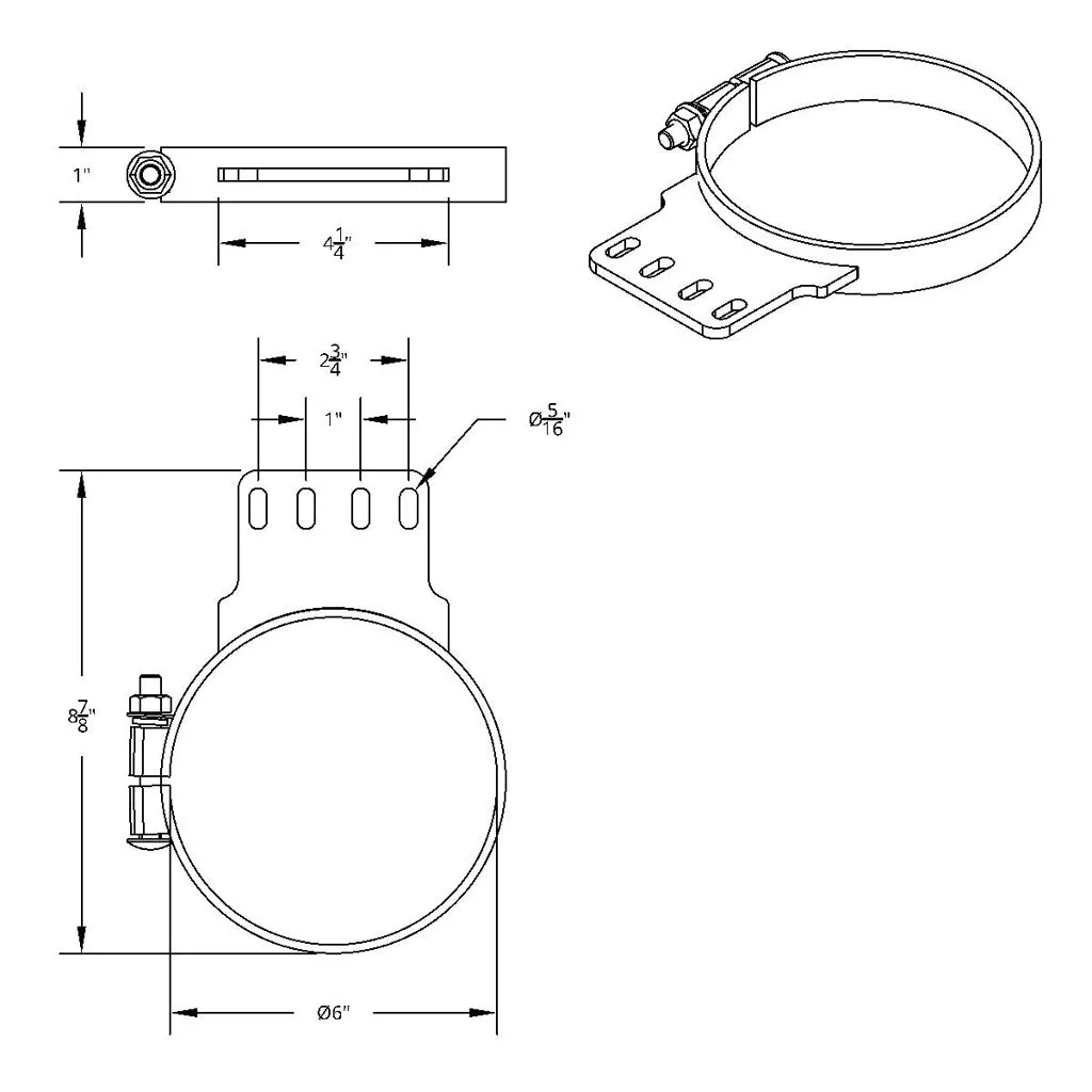 6" Chrome Exhaust Clamp For Kenworth #10289