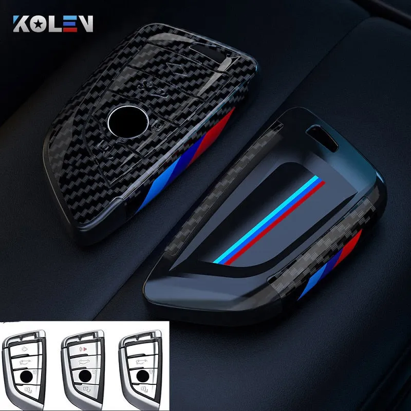 ABS Carbon Fiber Car Remote Key Case Cover Shell For BMW X1 X3 X5 X6 X7 G20 G30 G01 G02 G05 G11 G32 1 3 5 7 Series Accessories