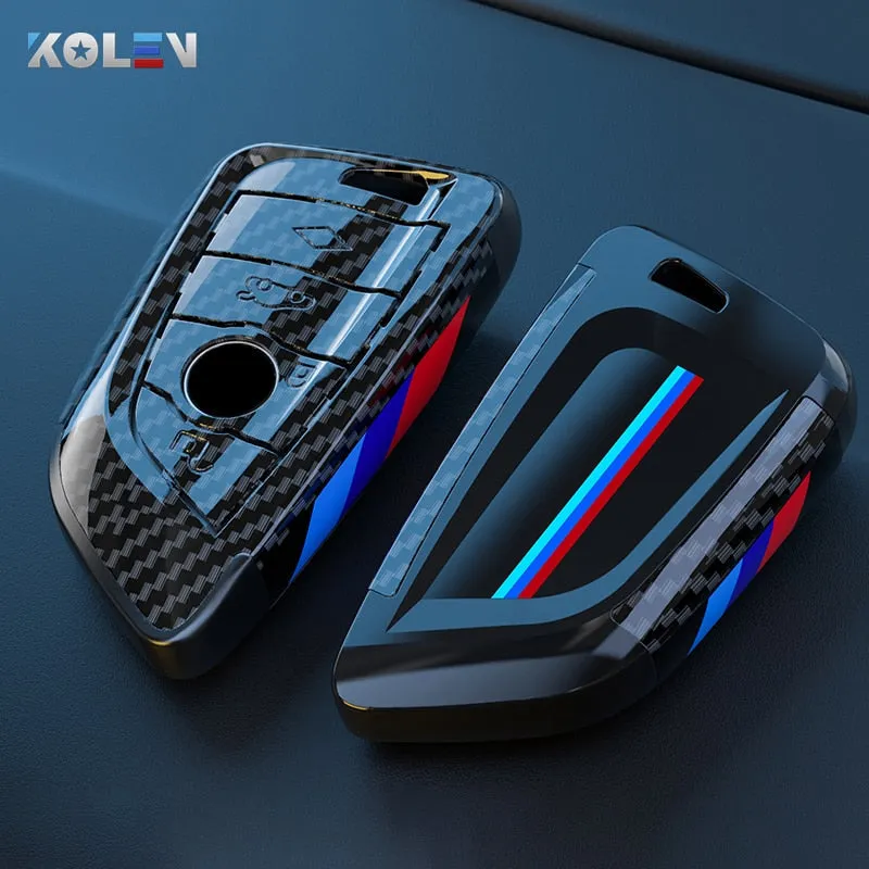 ABS Carbon Fiber Car Remote Key Case Cover Shell For BMW X1 X3 X5 X6 X7 G20 G30 G01 G02 G05 G11 G32 1 3 5 7 Series Accessories