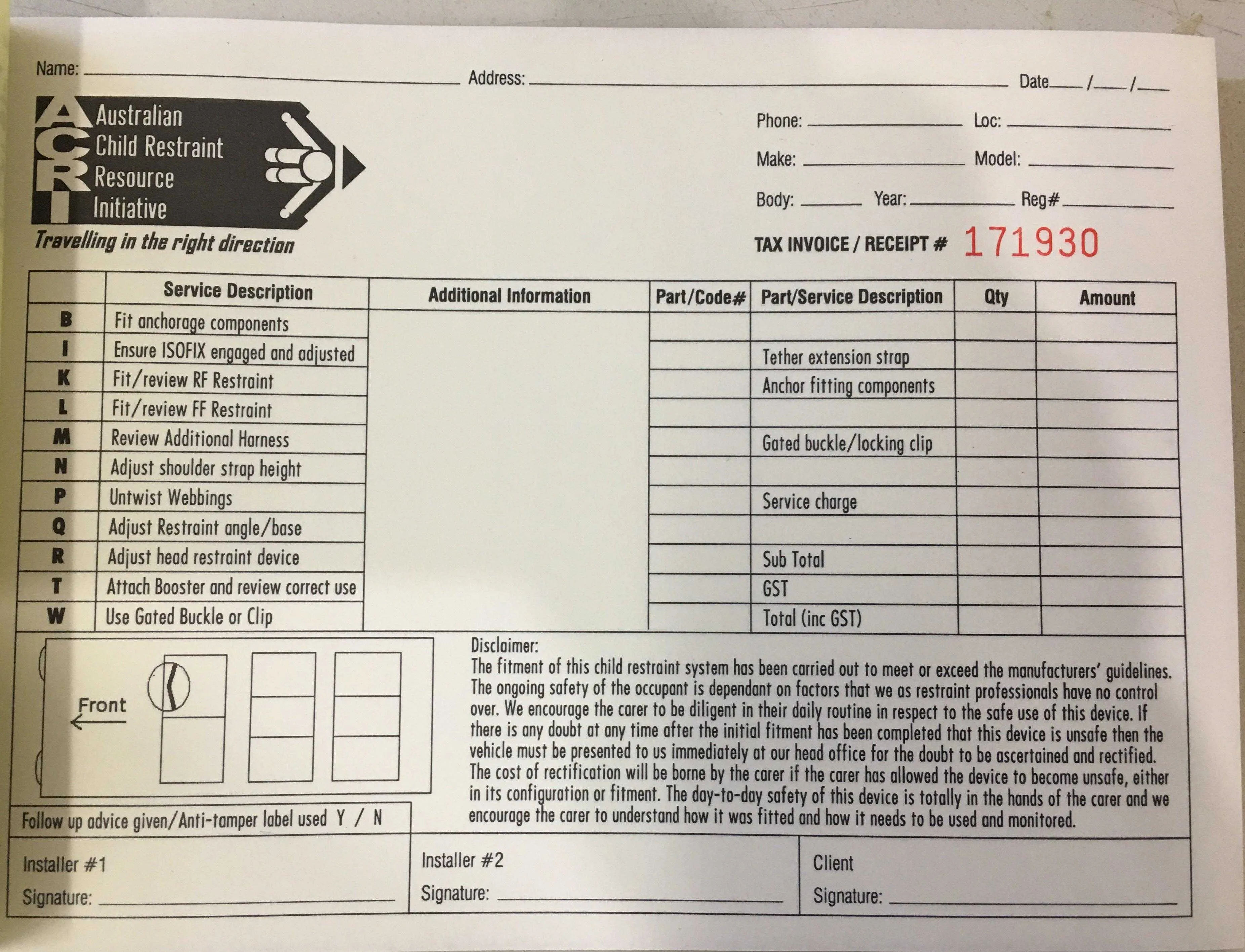 Accredited Child Seat Installation Ferntree Gully Store