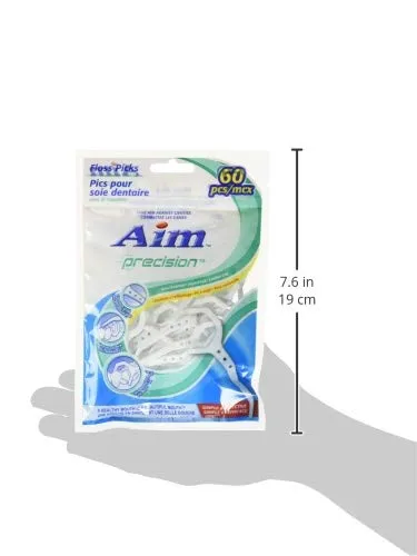 Aim Percision Floss Picks | 60 Pack