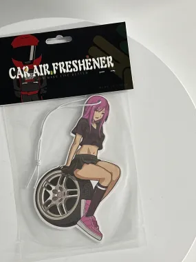 Anime girl on rim air freshener