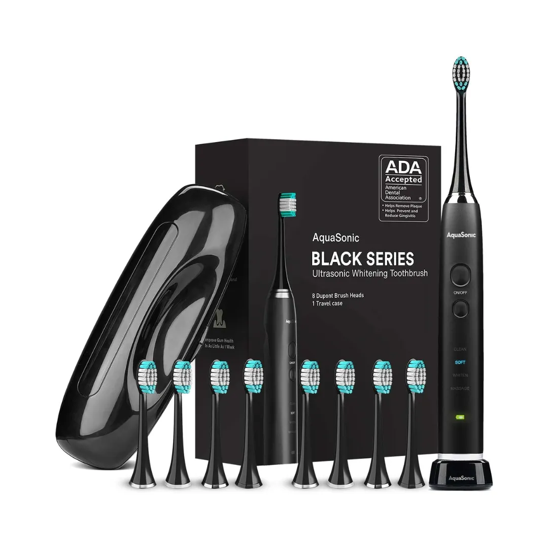 AquaSonic Black Series Ultra Whitening Toothbrush – ADA Accepted Electric Toothbrush