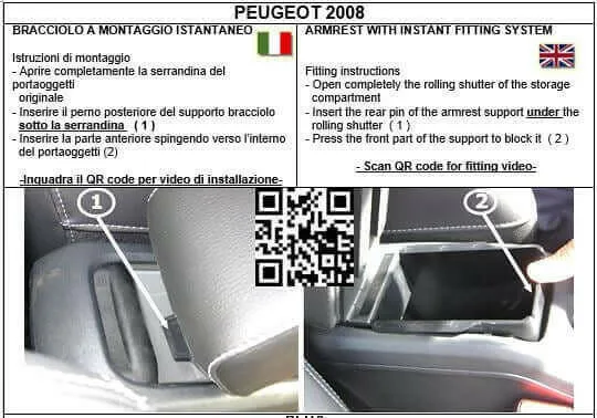 Armrest for Peugeot 2008 (2013-2019)