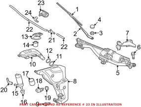 Audi Windshield Washer Nozzle – Front Passenger Side 8R0955988B