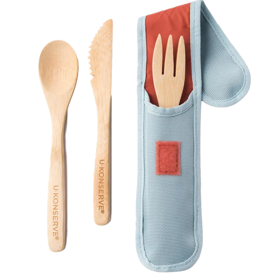 Bamboo Cutlery Set - Seafoam