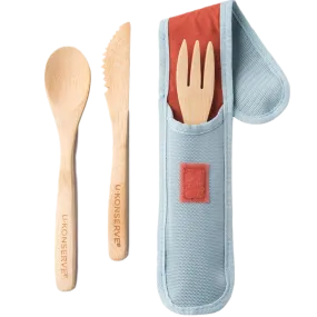 Bamboo Cutlery Set - Seafoam