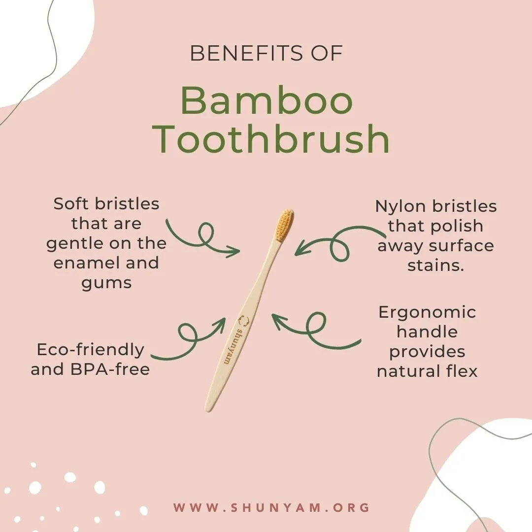 Bamboo Toothbrush Pack of 4