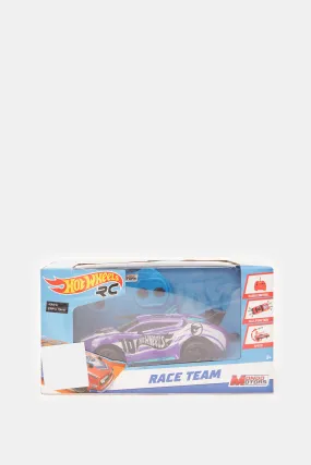 Blue Hot Wheels Race Team Car With Remote Control (2 Piece)