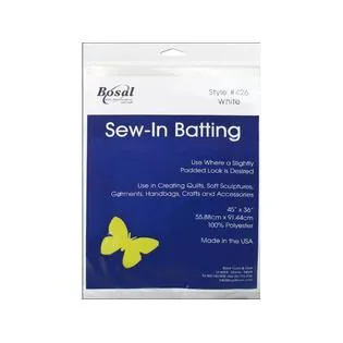 Bosal Sewin Batting 45" x 36" White