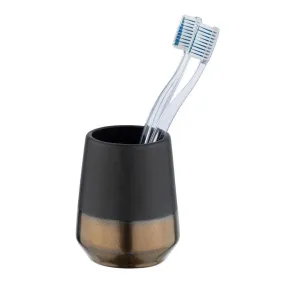 Brandol Ceramic Toothbrush Toothbrush Tumbler Black & Copper