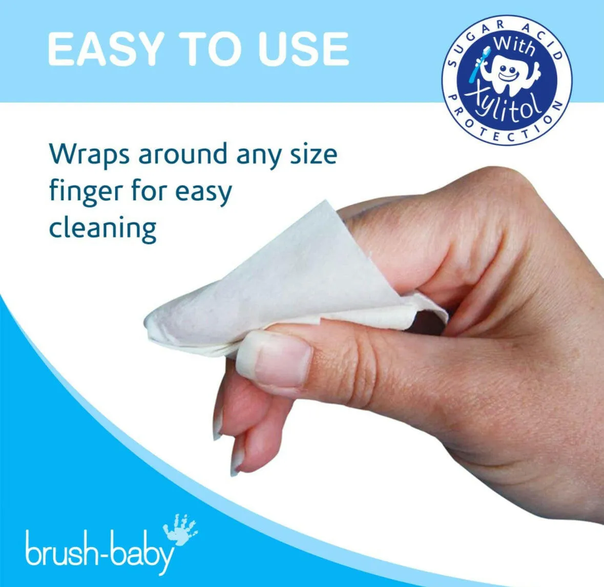 Brush-baby Dental Wipes Biodegradable  28 wipes