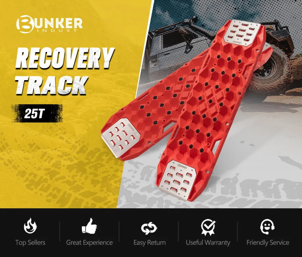 Bunker Indust Pair Recovery Tracks 25T With Steel Traction Plate Sand Mud Snow