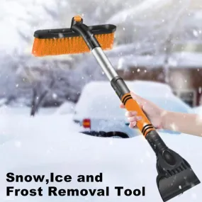 Car Cleaning Brush Ice Scraper Detachable Snow Shovel Brush Dust Remove Brush Auto Windshield Extendable Snow Brush Foam Handle (shipping from China)