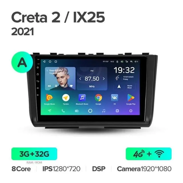 Car Dealz Premium Advanced 4G Model 10.2" Android 12.0 For Hyundai Creta 2 IX25 2021 In Dash Plus OEM Fascia