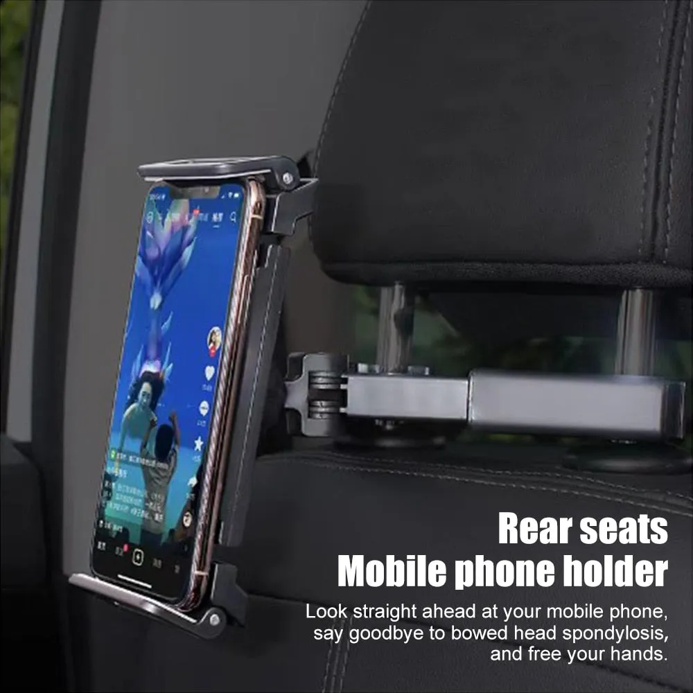 Car Headrest Tablet Mount Holder Clips 360 Degree Rotating