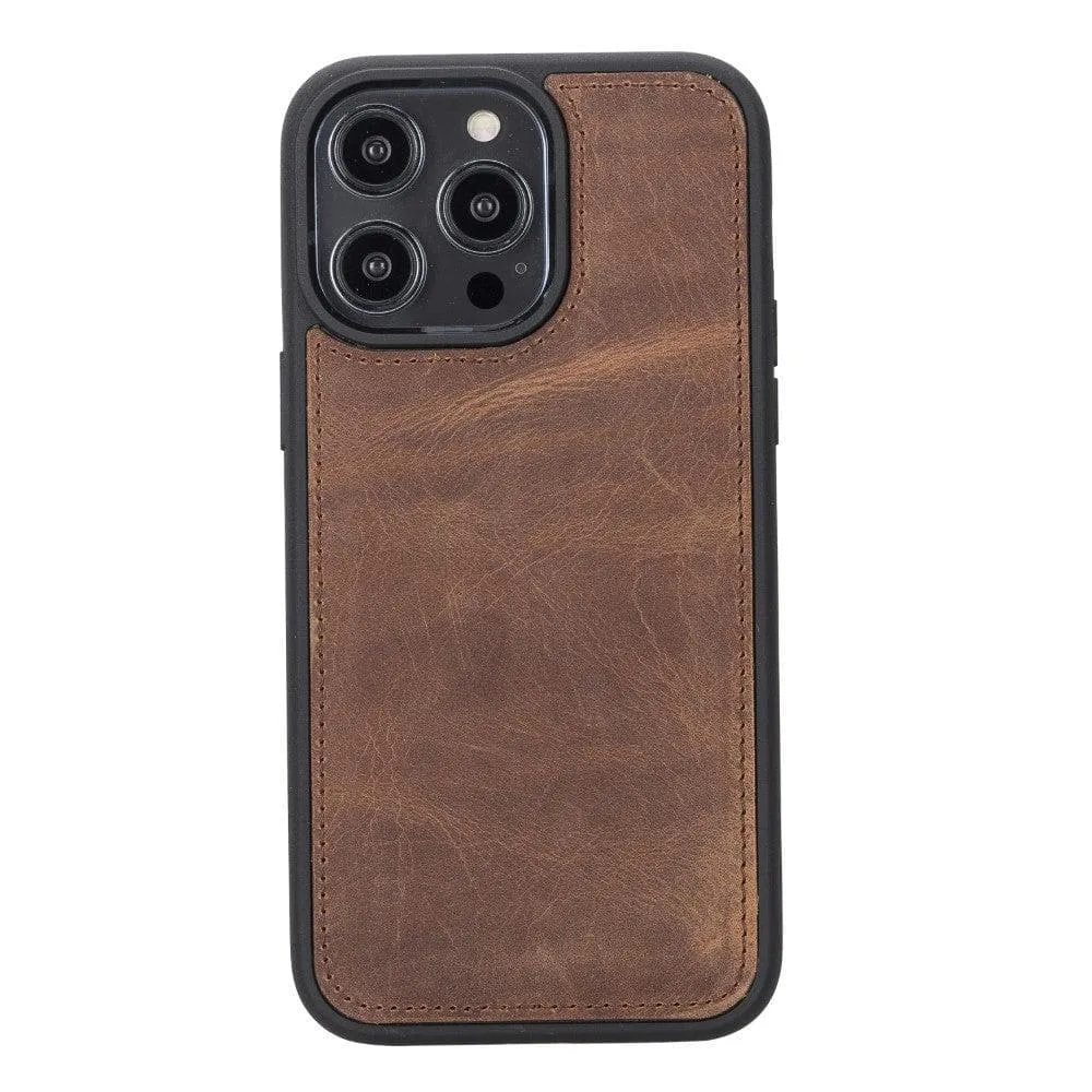 Carter iPhone 14 Plus Detachable Wallet Case, Antique Brown