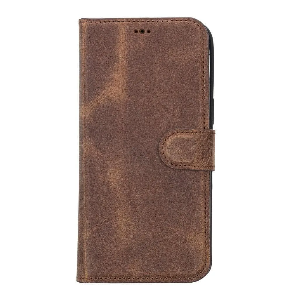 Carter iPhone 14 Plus Detachable Wallet Case, Antique Brown