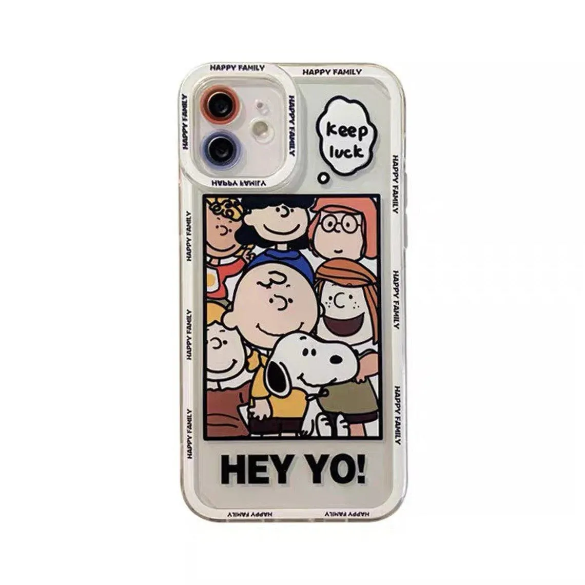 Cartoon Design Cute White Dog and Friends Charlie Sally Linus Keep Luck iPhone Case 6 7 8 PLUS SE2 XS XR X 11 12 13 14 15 Pro Promax 12mini 13mini