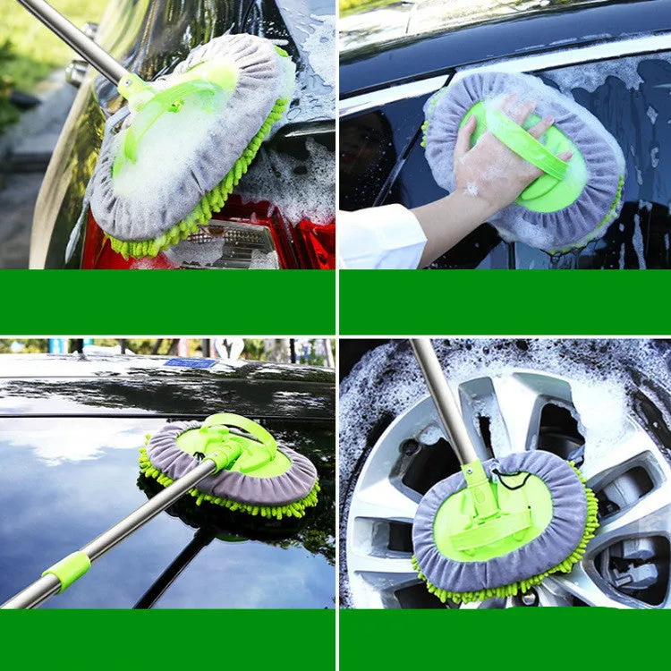 Chenille Three-Section Wax Brush Car Wax Duster Car Chenille Cleaning Brush Car Retractable Cleaning Brush