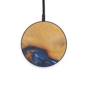 Circle Wood Resin Wireless Charger - Adri (Teal & Gold, 599833)