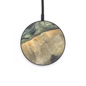 Circle Wood Resin Wireless Charger - Angeline (Green, 682427)