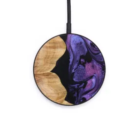 Circle Wood Resin Wireless Charger - Angie (Purple, 644460)