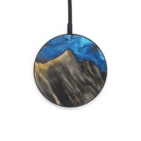 Circle Wood Resin Wireless Charger - Annemarie (Teal & Gold, 611215)