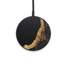 Circle Wood Resin Wireless Charger - Braydon (Pure Black, 722916)