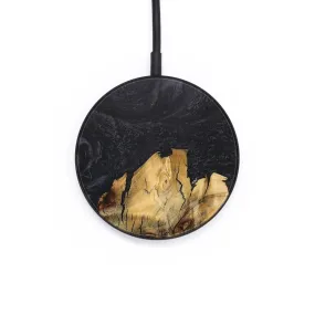 Circle Wood Resin Wireless Charger - Brenda (Pure Black, 687951)