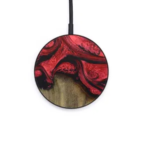 Circle Wood Resin Wireless Charger - Christopher (Red, 634649)