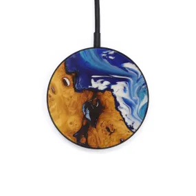 Circle Wood Resin Wireless Charger - Christy (Dark Blue, 593180)