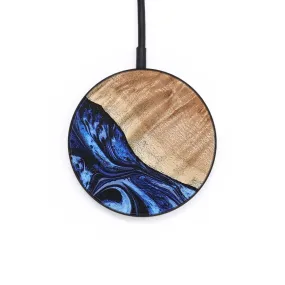 Circle Wood Resin Wireless Charger - Darin (Blue, 653521)