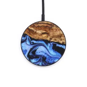 Circle Wood Resin Wireless Charger - Deneen (Blue, 637908)