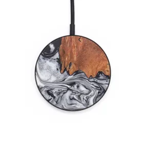 Circle Wood Resin Wireless Charger - Dylan (Black & White, 655817)