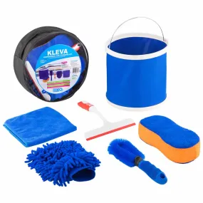 Complete 6pc Car Cleaning Kit - Streak & Scratch Free Tools To Wash, Dust & Polish!