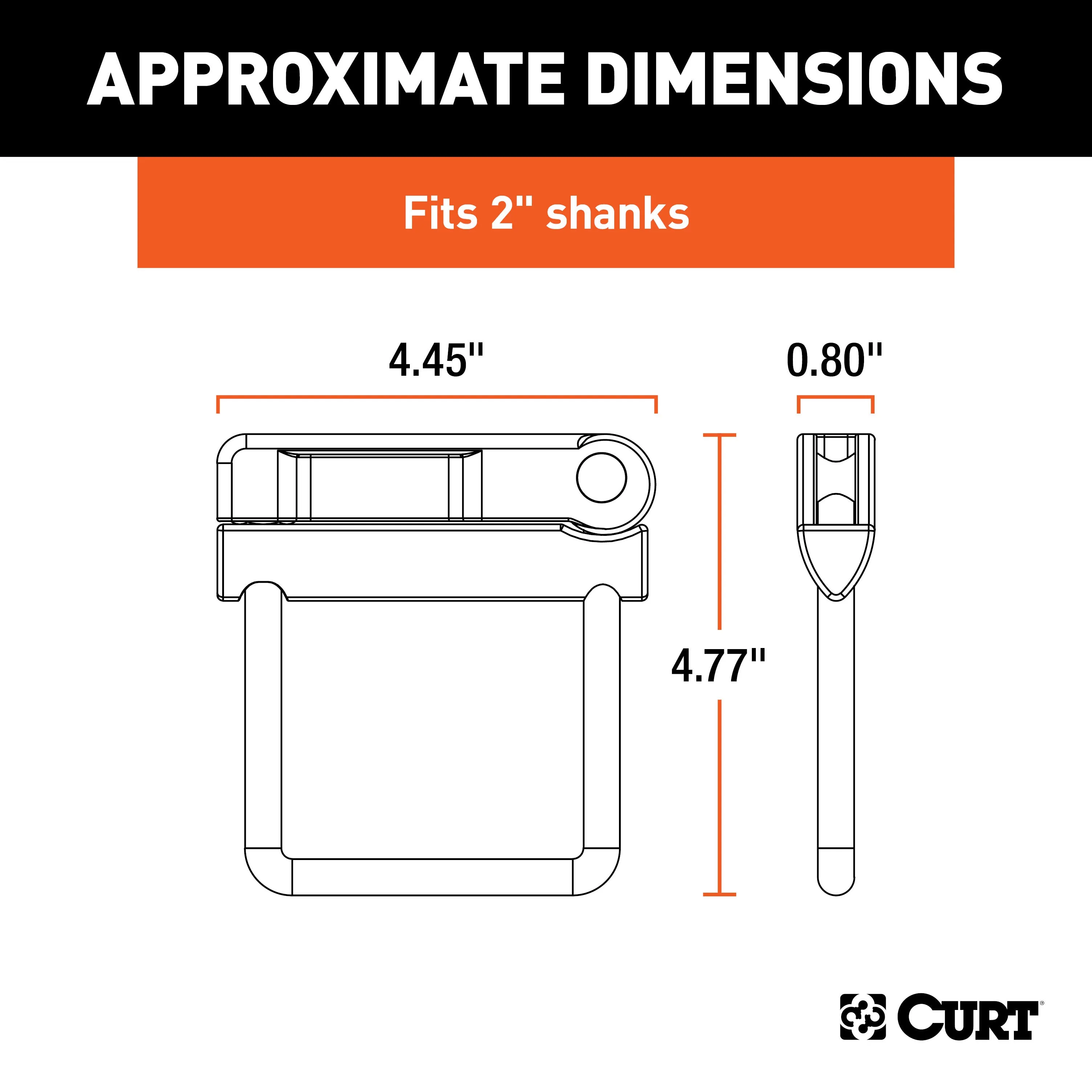 CURT 22325 Anti-Rattle Hitch Clamp for 2in. Receiver