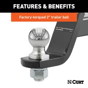 CURT 45056 Loaded Ball Mount with 2in. Ball (2in. Shank; 7;500 lbs.; 4in. Drop)