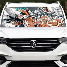 DBS Goku SSJ Transformations White God Blue Red Kaioken Ultra Instinct Windshield Sunshade